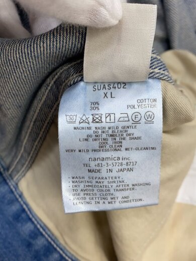 商品画像：Short Denim Jacket/Gジャン/XL/コットン/IDG/無地/suas402// 4