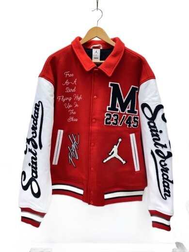 商品画像：JORDAN MJ SM VARSITY JKT/スタジャン/L/コットン/RED/SM-MK8-0000-J08 1