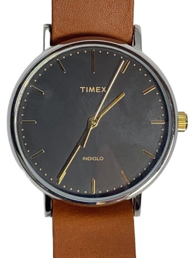 商品画像：クォーツ腕時計/アナログ/レザー/BLK/BRW/TW2P97900 1