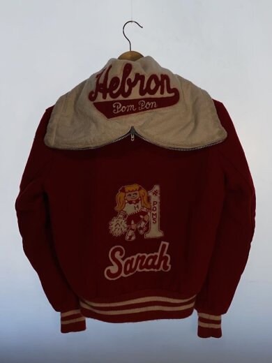 商品画像：スタジャン/34/ウール/RED/USA製 2