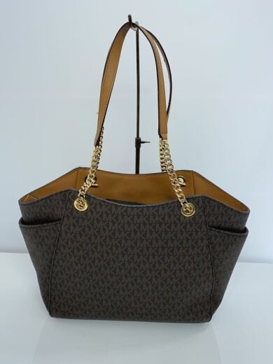 商品画像：ジェットセットトラベルシグネチャーラージチェーンショルダートートバッグ/BRW/総柄 3