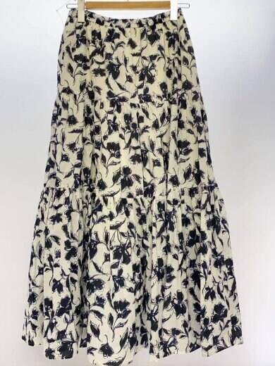 商品画像：タグ付/アートフラワーティアードスカート/ロングスカート/38/コットン/5-0030-2-06-014 2