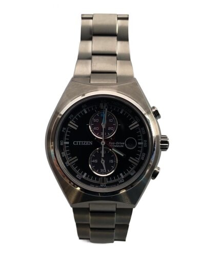 商品画像：Eco-Drive/ソーラー腕時計/アナログ/BLK/SLV/B642-0013P01 1
