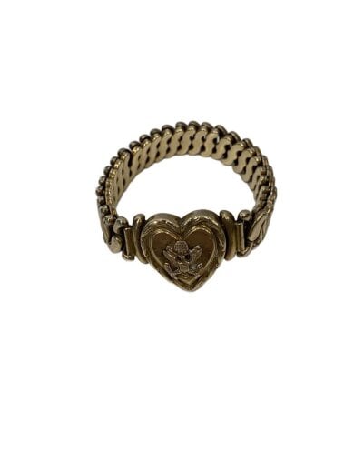 商品画像：40s/WWⅡ/SWEET HEART/蛇腹金/ブレスレット/--/GLD/メンズ 1