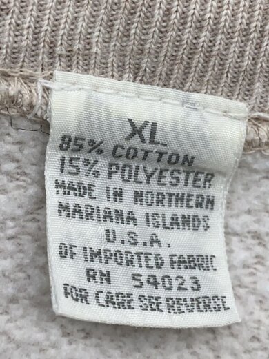 商品画像：90s/前V/ブランクスウェット/XL/コットン/CRM// 4