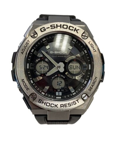 商品画像：ソーラー腕時計・G-SHOCK/デジアナ/ラバー/SLV/BLK/SS 1