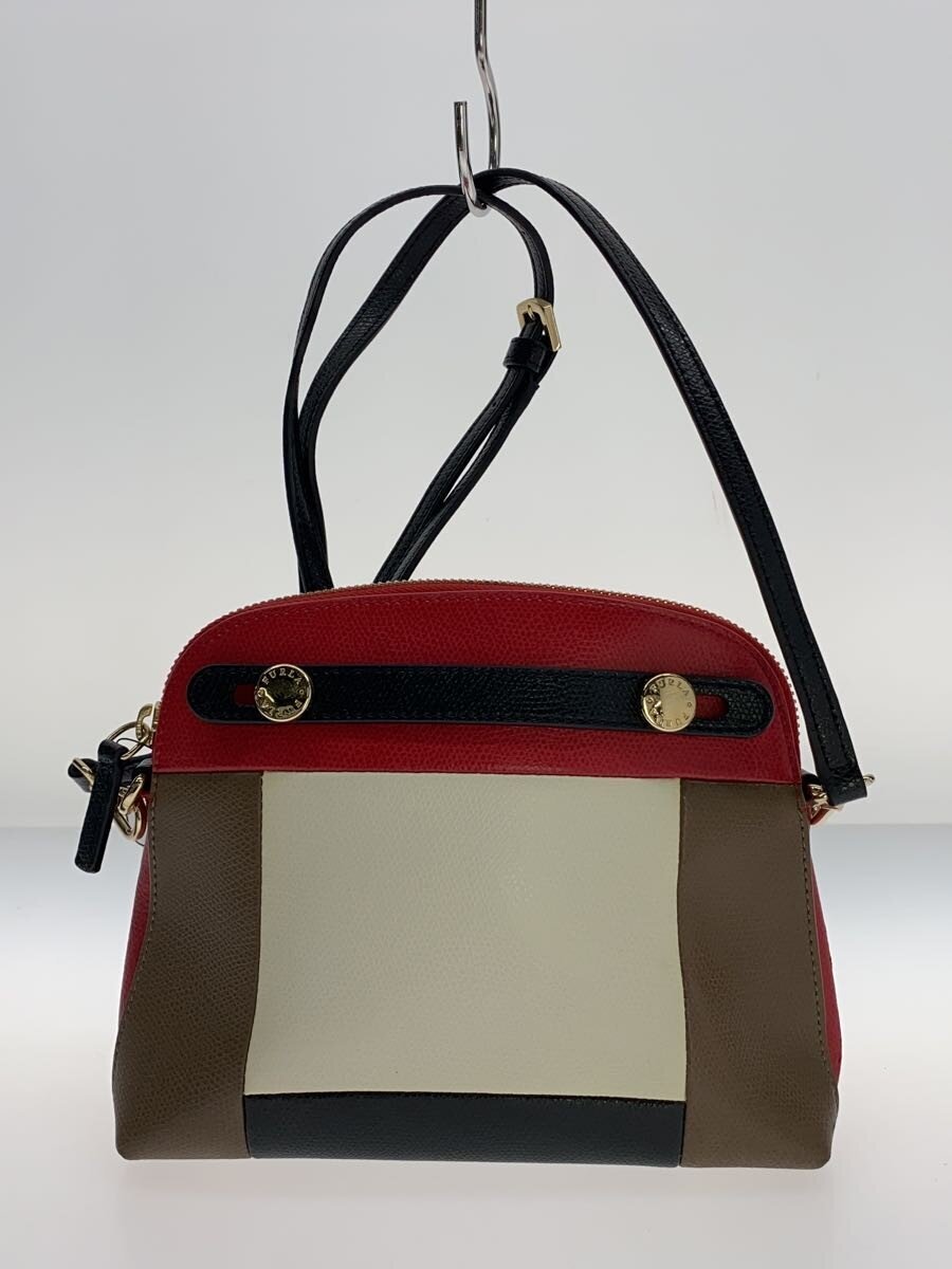 FURLA / ショルダーバッグ/レザー/RED/無地