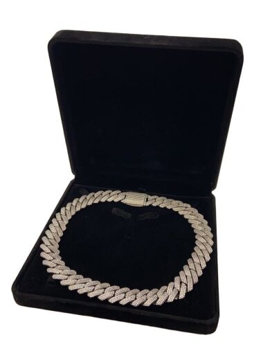 商品画像：Sole only/ネックレス/キューバンチェーンネックレス/ダイヤストーン 5