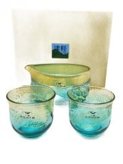 津軽びいどろ/酒器1個お猪口2個セット/BLU