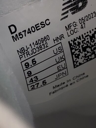 商品画像：M5740/ホワイト/27.5cm/WHT 5