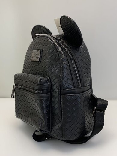 商品画像：loungefly/リュック/フェイクレザー/BLK/無地/ブラック/黒/ミッキー 2