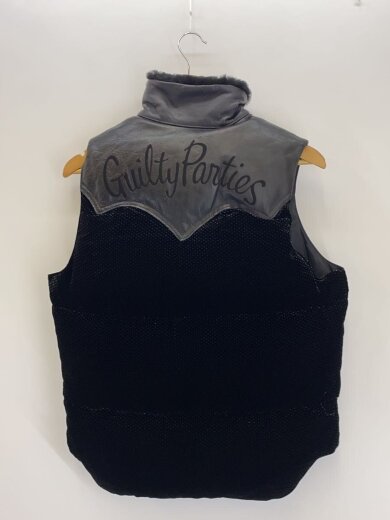 商品画像：ダウンベスト/38/ベロア/BLK/ドット/450-452-95 2