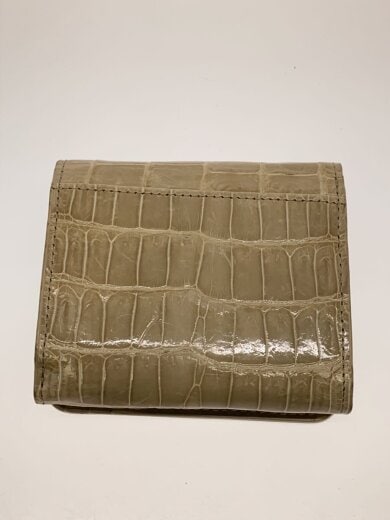 商品画像：2つ折り財布/レザー/BEG/アニマル/レディース/ベージュ/シャイニングクロコダイル 2