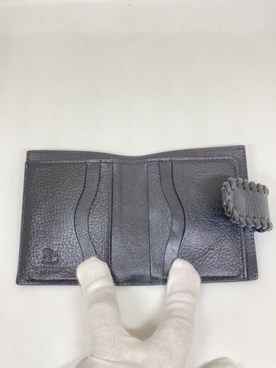 商品画像：2つ折り財布/レザー/BLK/無地/メンズ 4