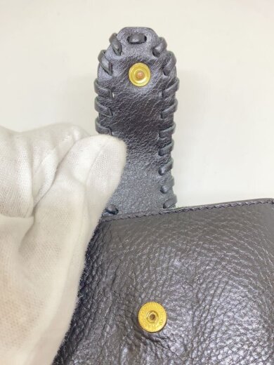 商品画像：2つ折り財布/レザー/BLK/無地/メンズ 8