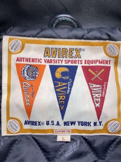 商品画像：スタジャン/L/羊革/BLK/無地/783-4250003 3