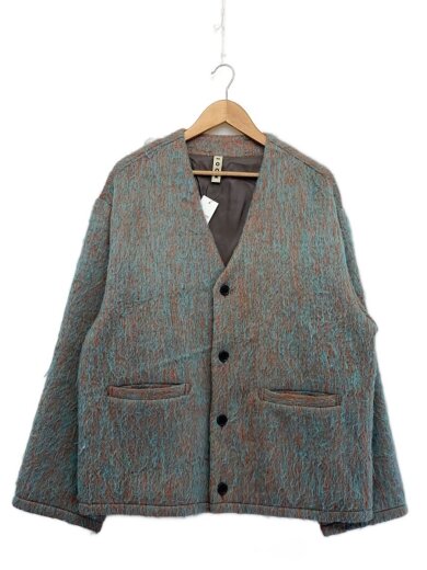 商品画像：カーディガン(厚手)/2/ポリエステル/GRN/無地/22KO-AW11 1