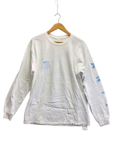 商品画像：長袖Tシャツ/L/コットン/WHT/プリント 1