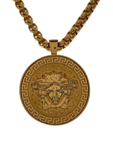 商品画像：メドゥーサメダリオンネックレス/メッキ/GLD/トップ有/メンズ// 1
