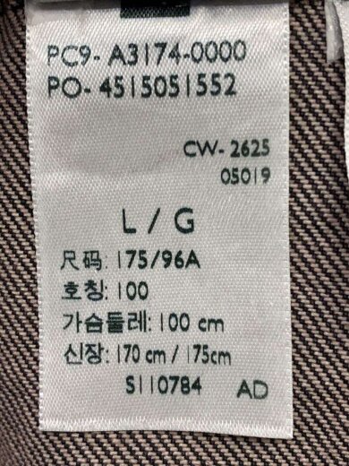 商品画像：Gジャン/L/デニム/BLK/無地/PC9-A3174-0000// 5