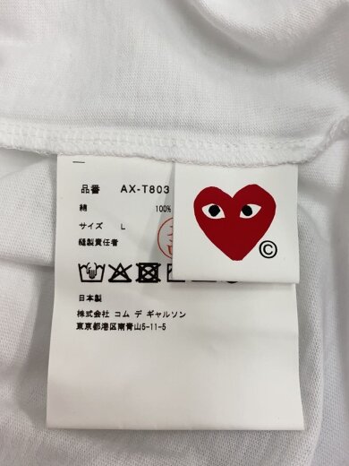 商品画像：Tシャツ/L/コットン/WHT/AX-T803 4