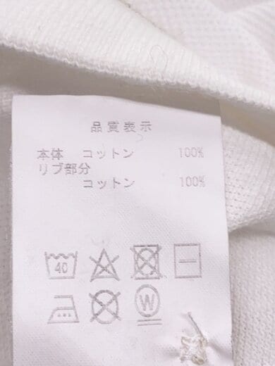 商品画像：ポロシャツ/3/コットン/WHT// 4