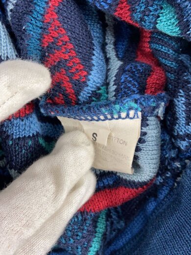 商品画像：3Dニット/ニット・セーター(薄手)/S/ウール/BLU/総柄 7