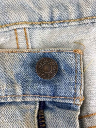商品画像：505/66前期/ボタン裏16/SCOVILLジップ/イエローステッチ混/脱色/デニム/IDG 5