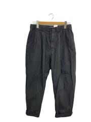 タックパンツ/ボトム/M/コットン/BLK