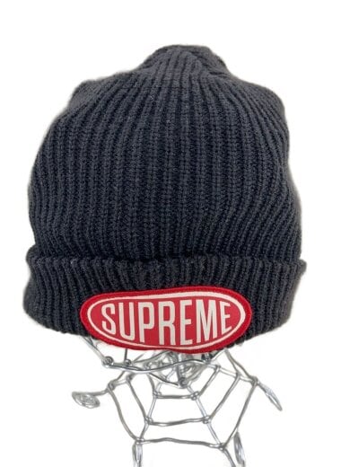 商品画像：Oval Patch Beanie/ニットキャップ/--/アクリル/BLK/メンズ 1