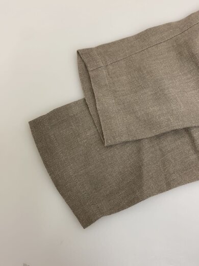 商品画像：オープンカラー リネンワンピース/長袖ワンピース/1/リネン/GRY/E164T037 6