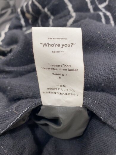 商品画像：Leopard Knit Reversible down jacket /M/ウール/BLK/総柄/24AW K-1 4