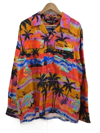 商品画像：タグ付/オープンカラーシャツ/ハワイアン長袖シャツ/48/マルチカラー/PMGE022F23FAB001 1