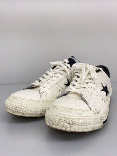 商品画像：コンバース日本製ワンスター白×黒/ローカットスニーカー/26cm/WHT/レザー 2