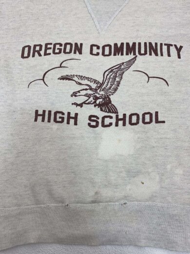 商品画像：50s～/前v/oregon community high school/コットン/GRY/プリント 4
