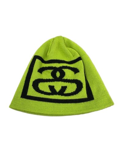 商品画像：LINK SKULL CAP/ニットキャップ/--/ウール/GRN/無地/メンズ/1321117 1