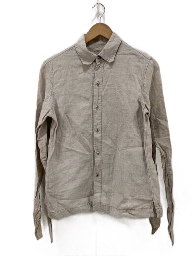 商品画像：リネンシャツ/長袖ブラウス/1/リネン/BEG 1