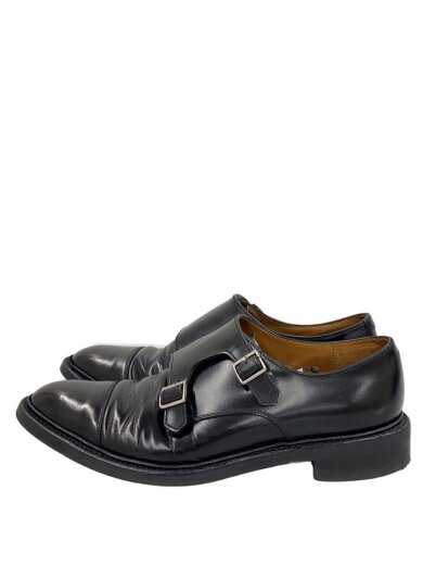 商品画像：ダブルモンクストラップ/ドレスシューズ/--/BLK/履きジワあり 1