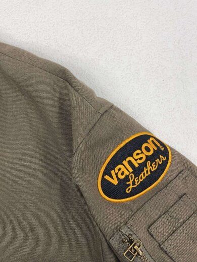 商品画像：ダック ボンバージャケット/M/コットン/KHK/無地/222308H/ヤケ有 8