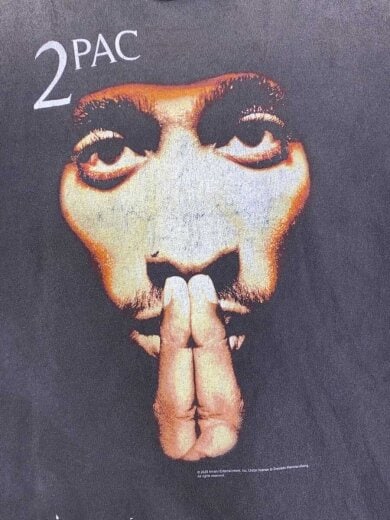 画像：SAINT MICHAEL２PAC S/S TEE/Tシャツ/XL/コットン/BLK/SM-HR8-0000-C147