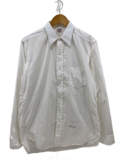 商品画像：50s～/truval/長袖シャツ/15.5/コットン/WHT/無地/首元汚れ有 1
