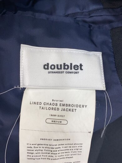 商品画像：LINED CHAOS EMBROIDERY TAILORED JACKET/M/19AW13JK27 3