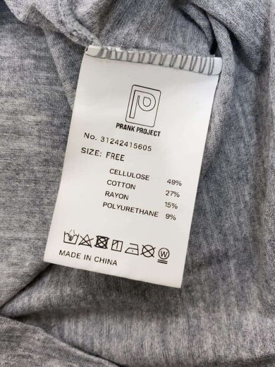 商品画像：長袖ワンピース/--/コットン/GRY 4