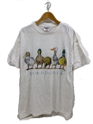 商品画像：90s/アニマル/鳥柄/Tシャツ/XL/コットン/GRY// 1