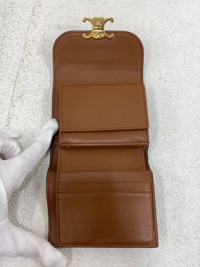 商品画像：トリオンフスモールフラップ/財布/レザー/BRW/無地/レディース/状態考慮 7