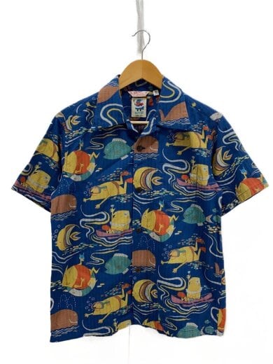 商品画像：DOBBY COTTON OPEN SHIRT/OCEAN ACTIVITIES/S/コットン/総柄/SS39538 1