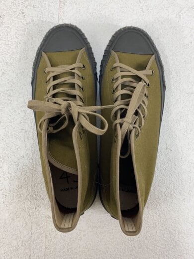 画像：45rpmダックのハイカットスニーカー/24cm/KHK/キャンバス/3KHD3