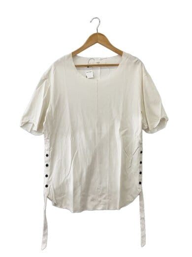商品画像：サイドボタン/Tシャツ/FREE/コットン/WHT/無地/N20// 1