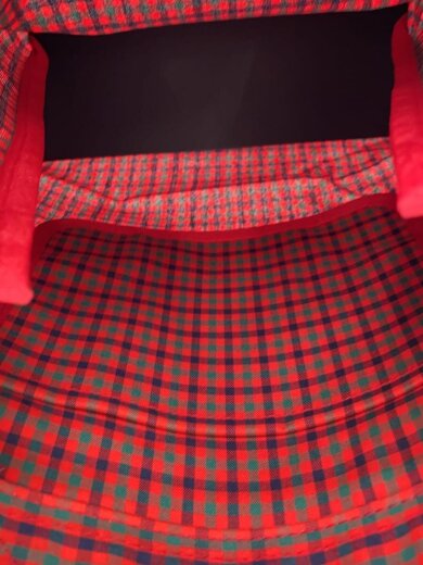 商品画像：ギンガムチェックトートバッグ大/トートバッグ/コットン/RED/ギンガムCK 7