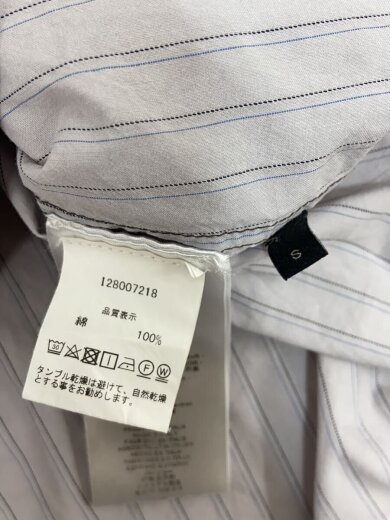 商品画像：長袖シャツ/S/コットン/GRY/ストライプ/i28007218 4